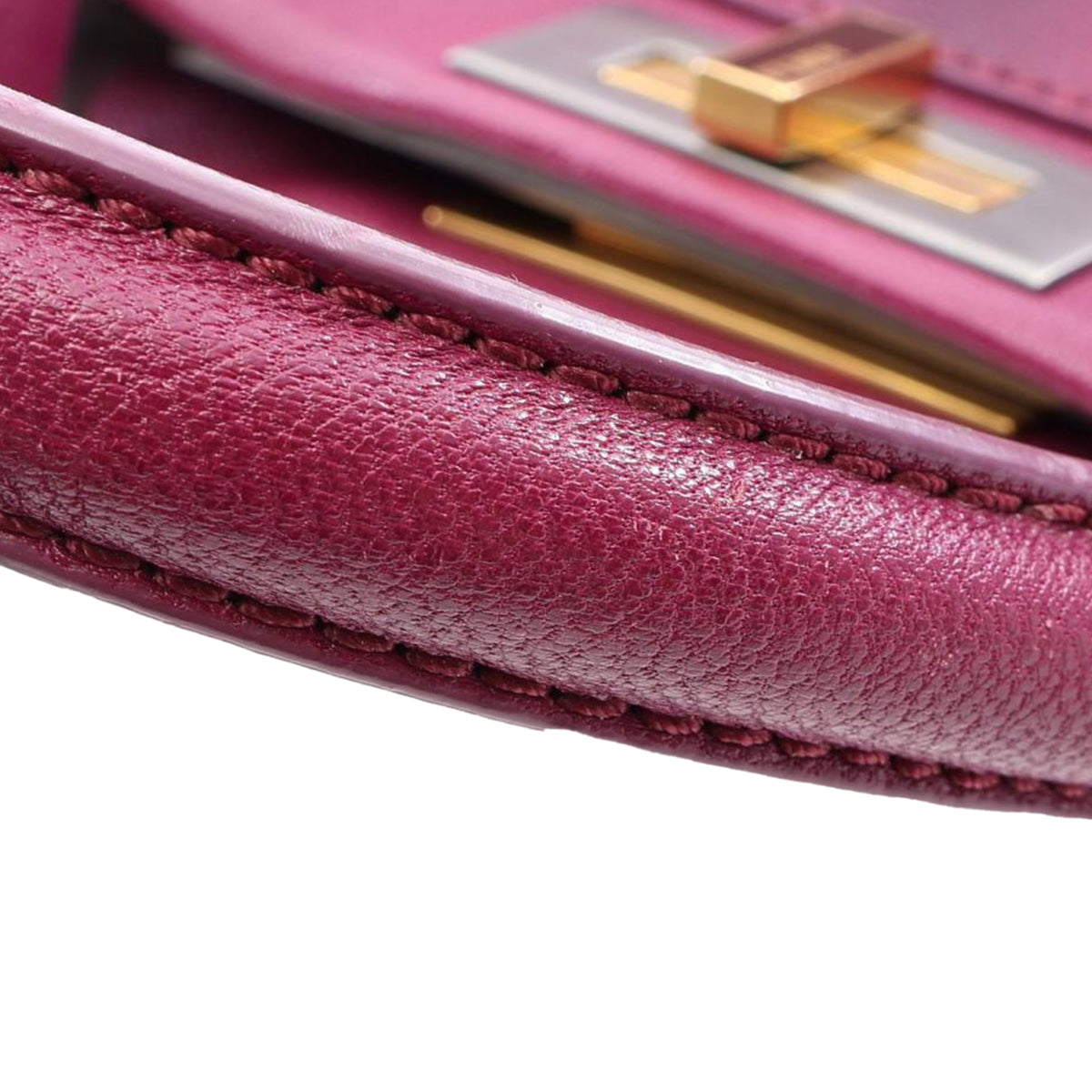 Fendi Medium Goatskin Peekaboo Satchel — Purple