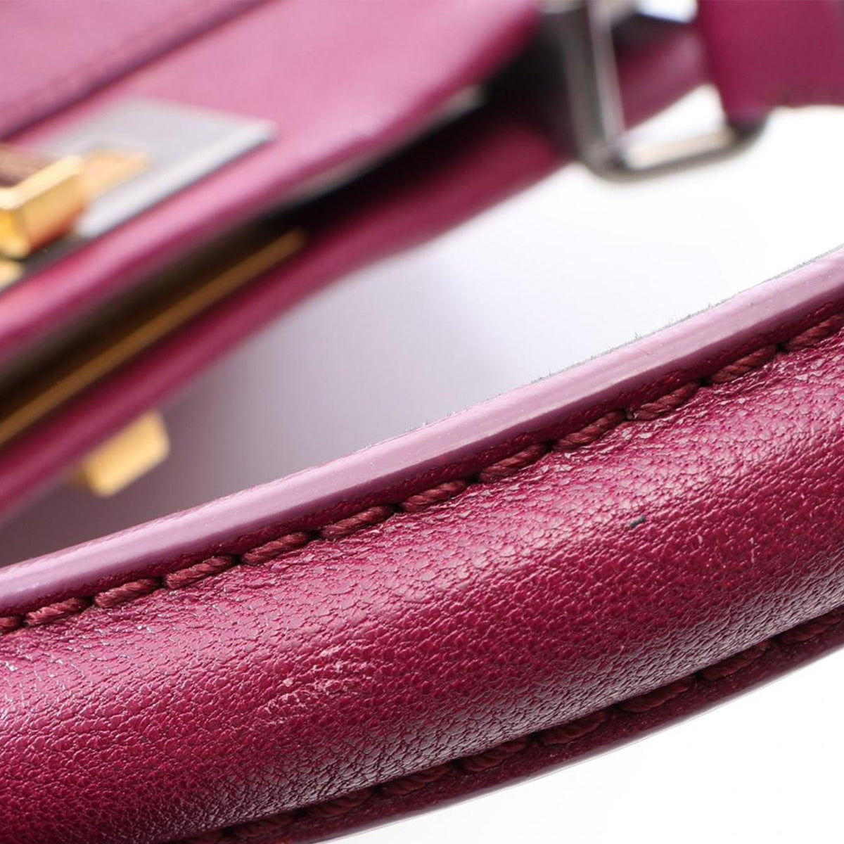 Fendi Medium Goatskin Peekaboo Satchel — Purple