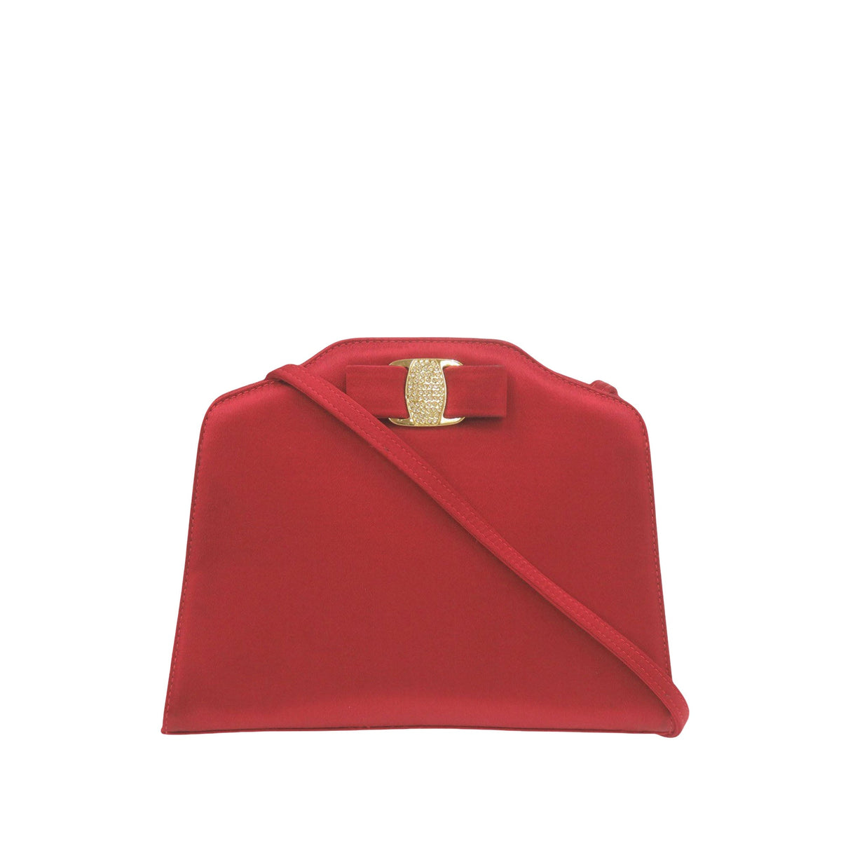 Ferragamo Satin Vara Bow Crossbody