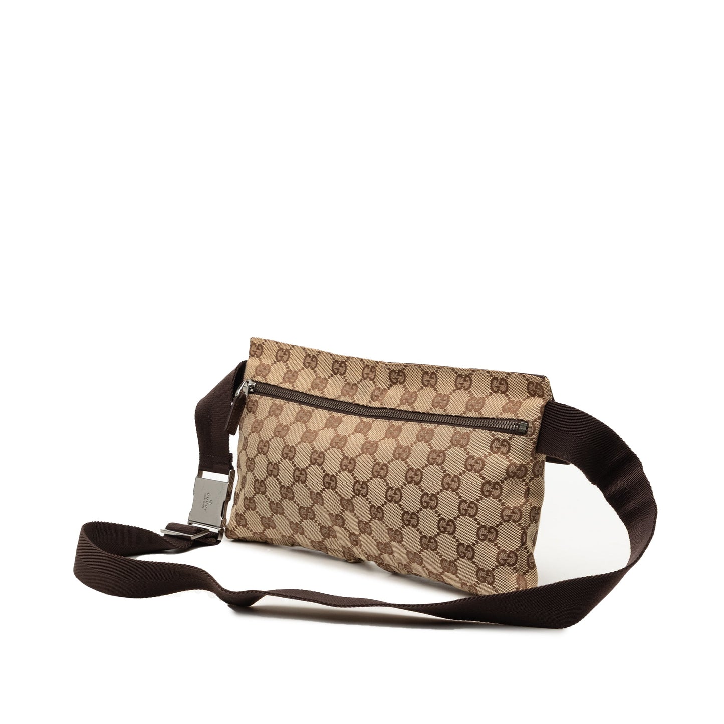 Gucci GG Canvas Double Pocket Belt Bag
