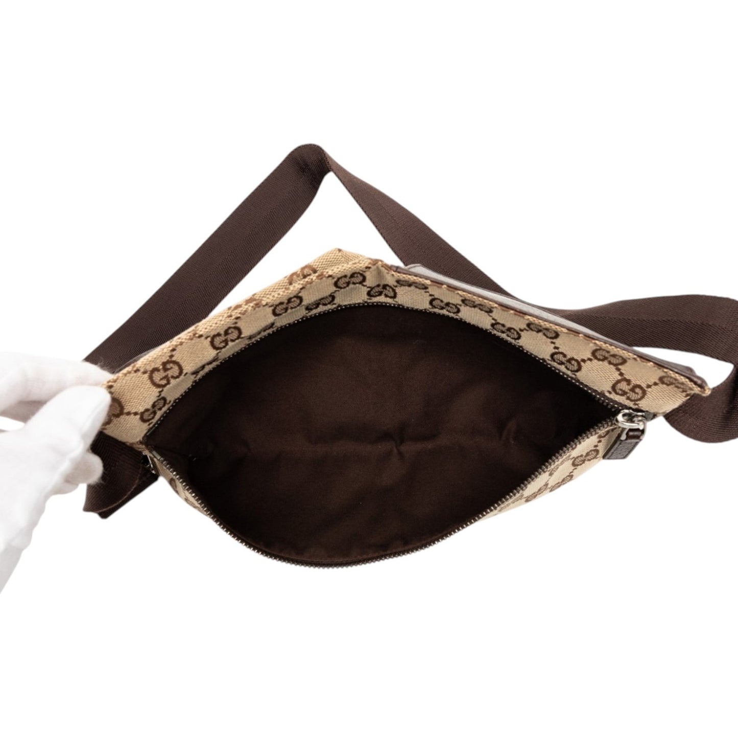 Gucci GG Canvas Double Pocket Belt Bag