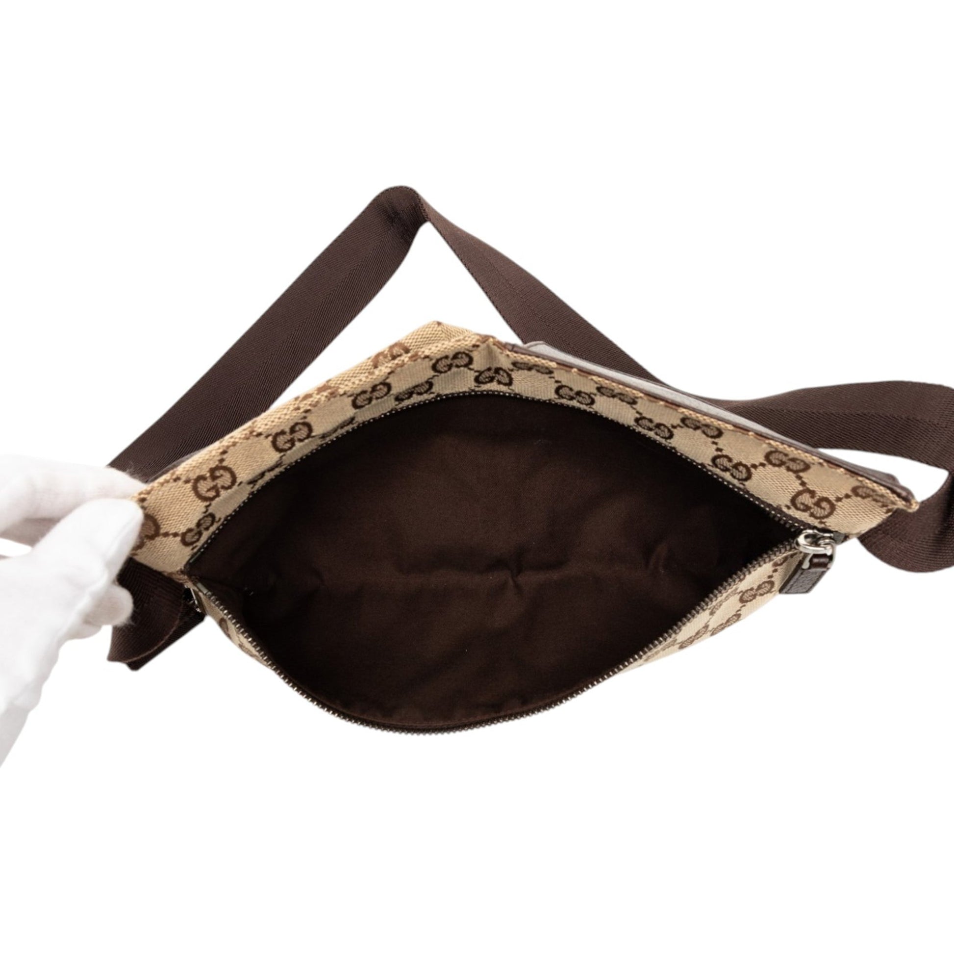 Gucci GG Canvas Double Pocket Belt Bag