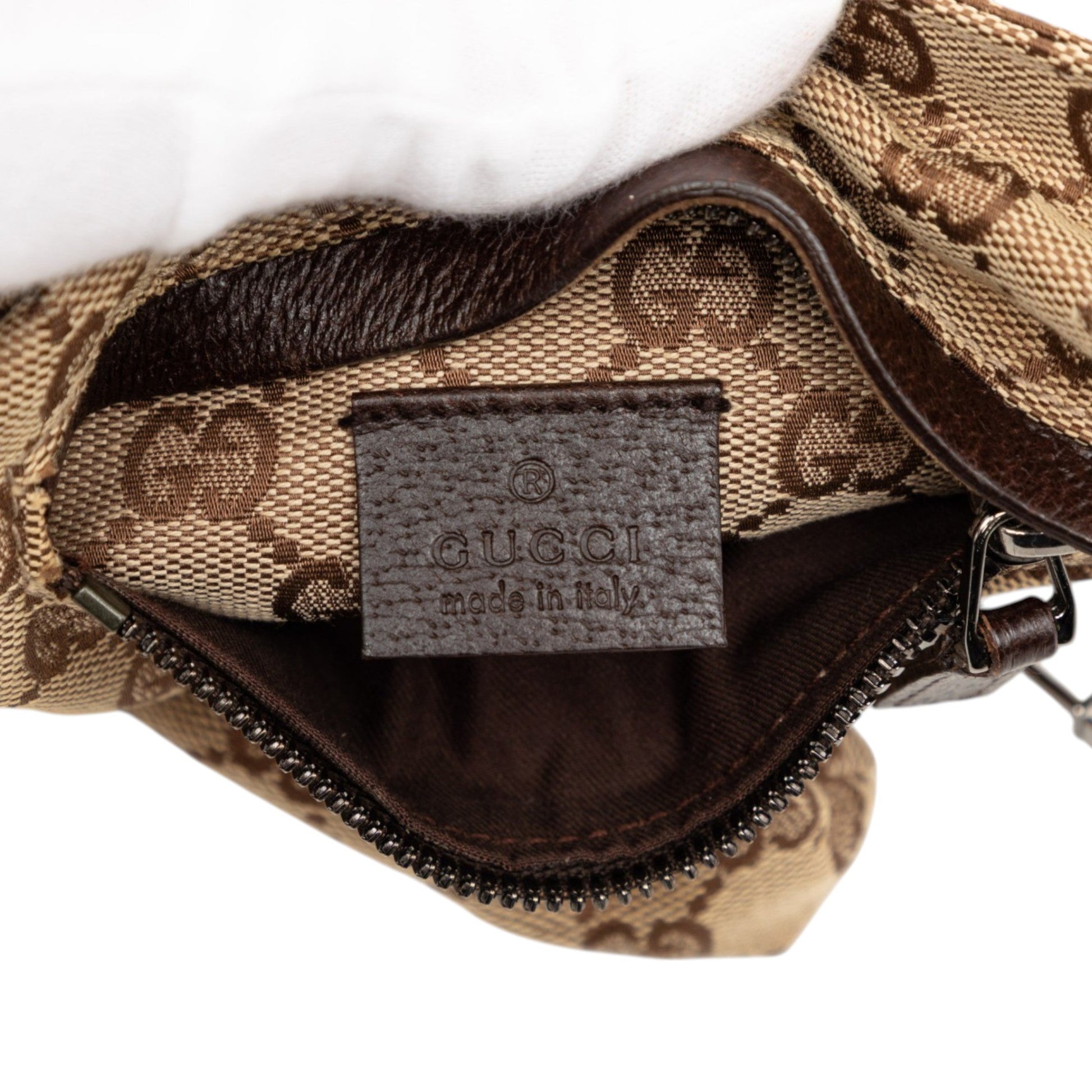 Gucci GG Canvas Double Pocket Belt Bag