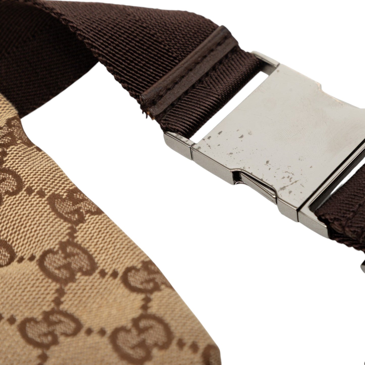 Gucci GG Canvas Double Pocket Belt Bag