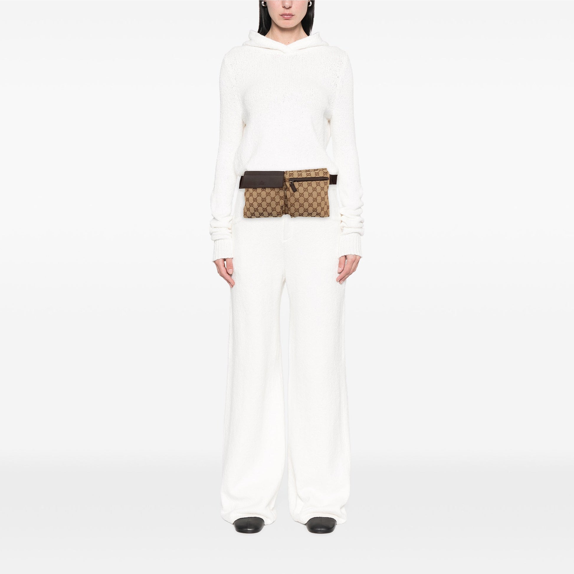 Gucci GG Canvas Double Pocket Belt Bag