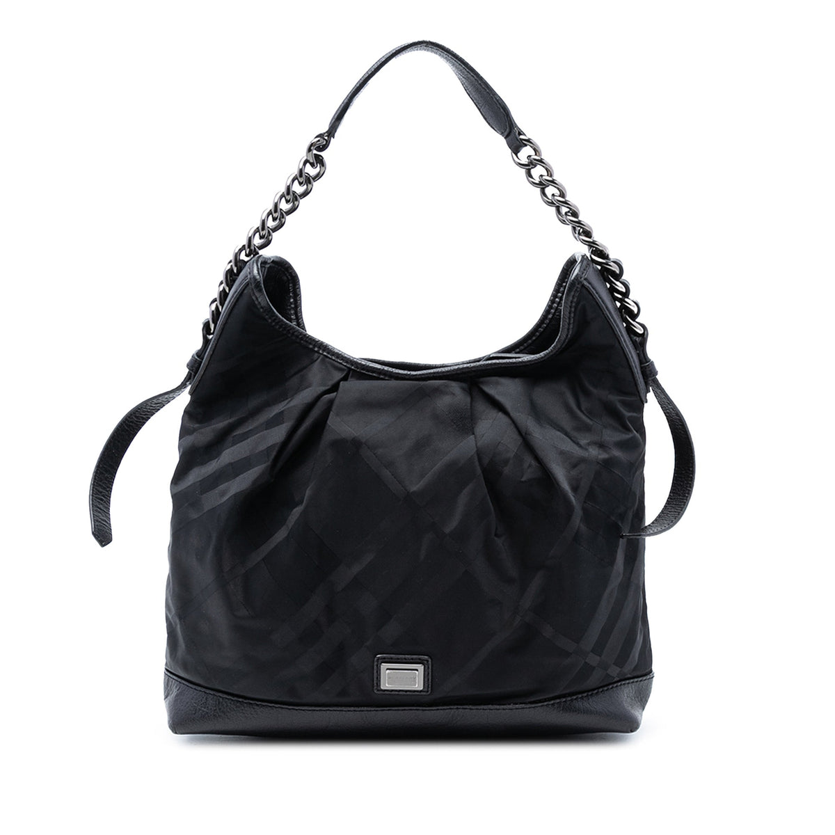 Burberry Tonal Check Nylon Shoulder Bag