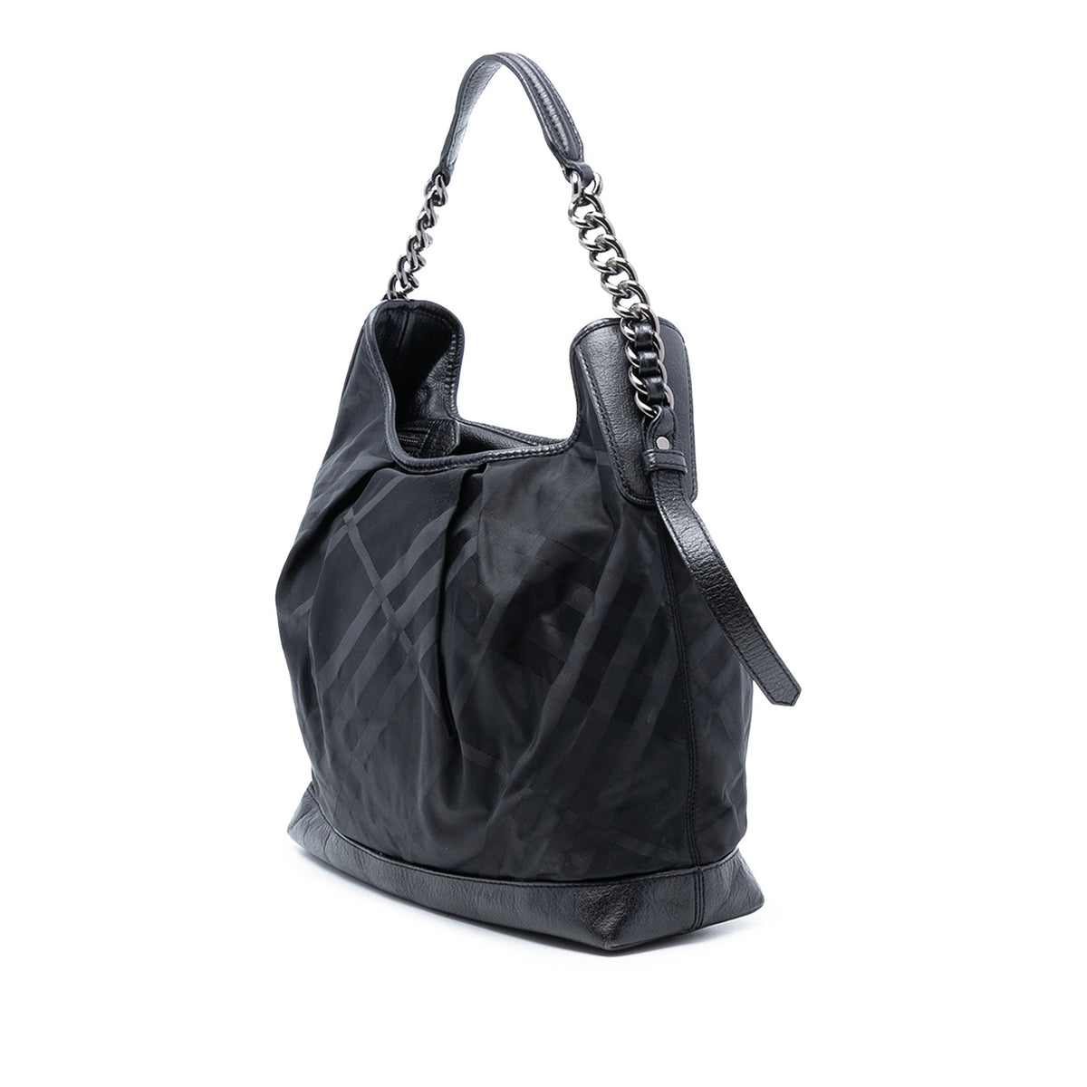 Burberry Tonal Check Nylon Shoulder Bag