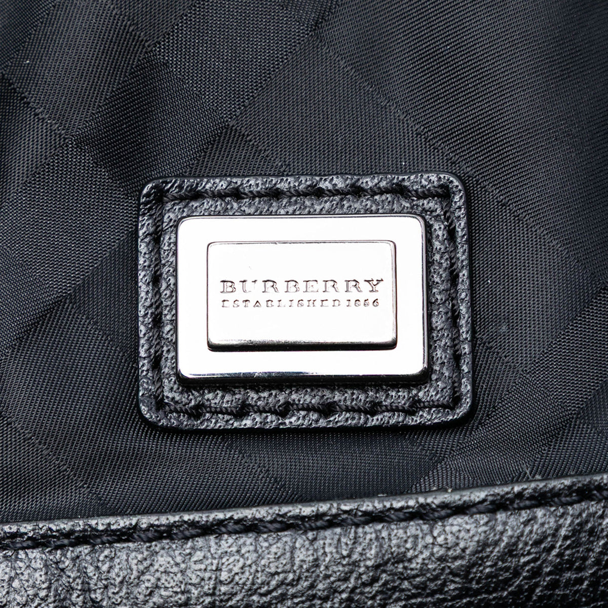 Burberry Tonal Check Nylon Shoulder Bag