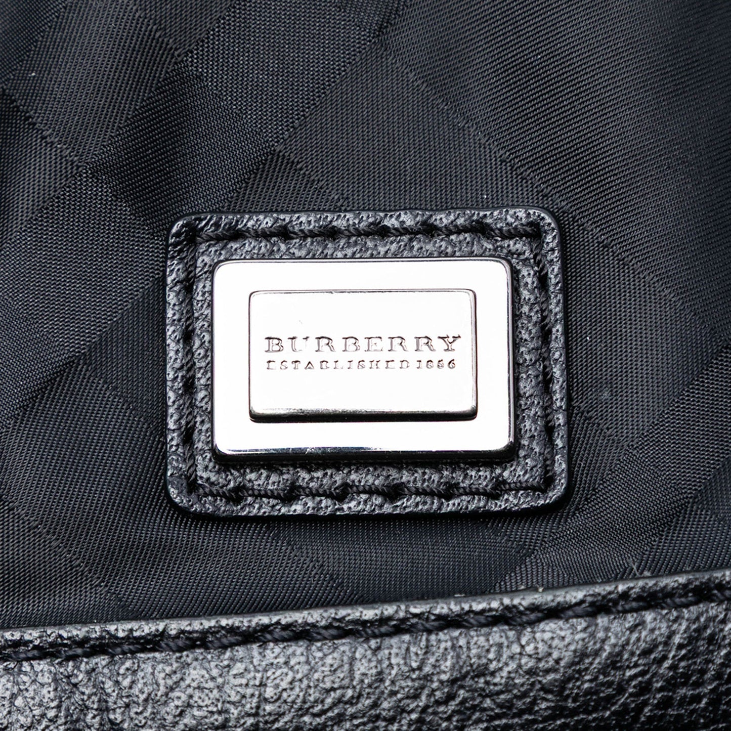 Burberry Tonal Check Nylon Shoulder Bag