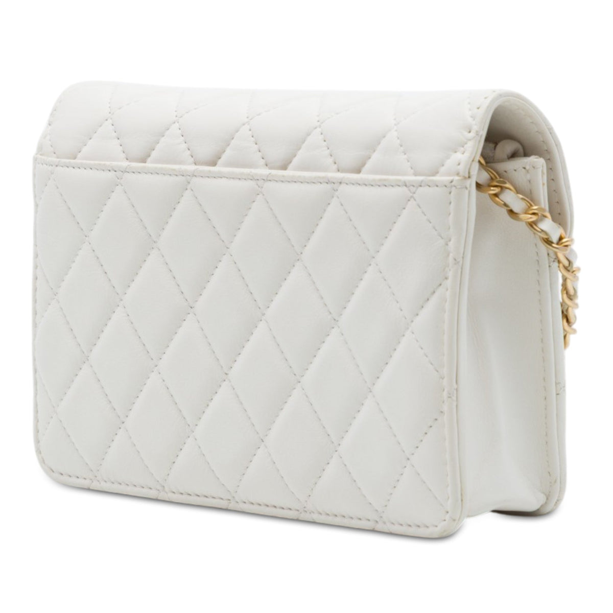 Chanel Quilted Calfskin Enchained Flap Wallet on Chain