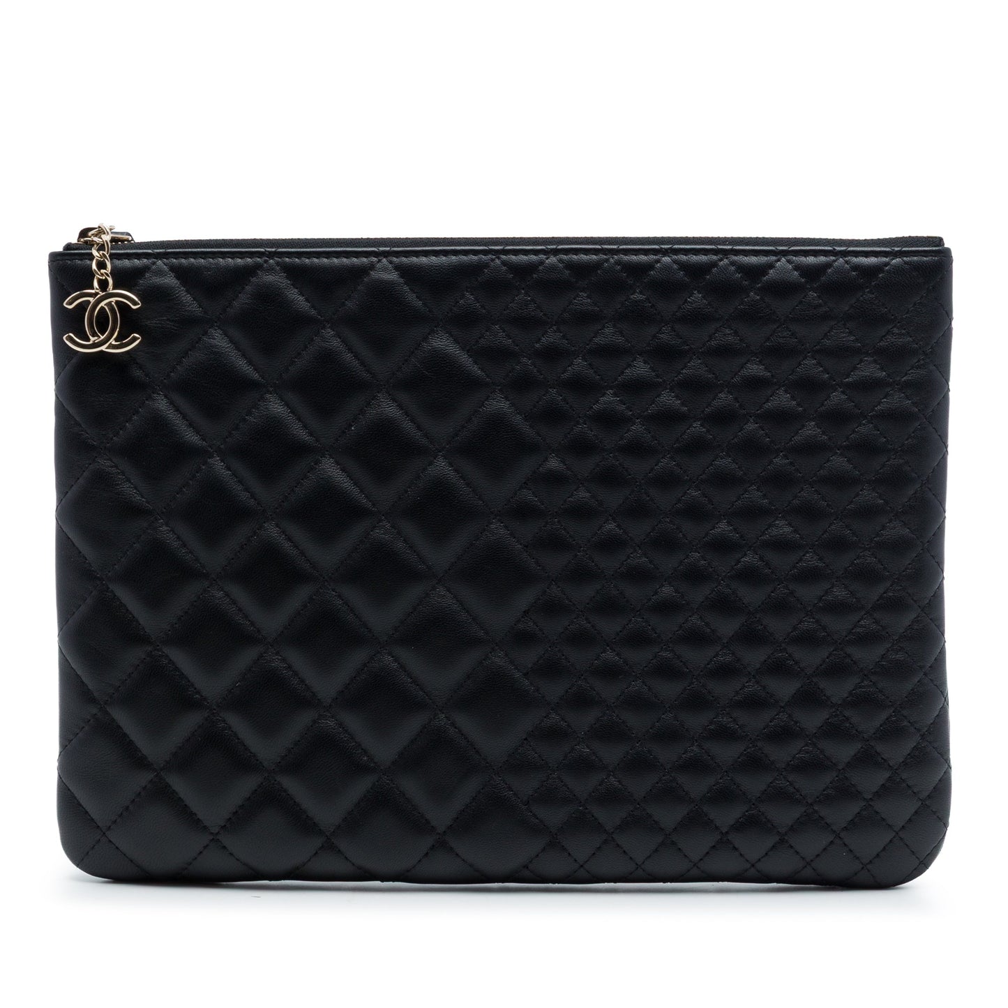 Chanel Medium Bi Quilted Lambskin O Case Clutch