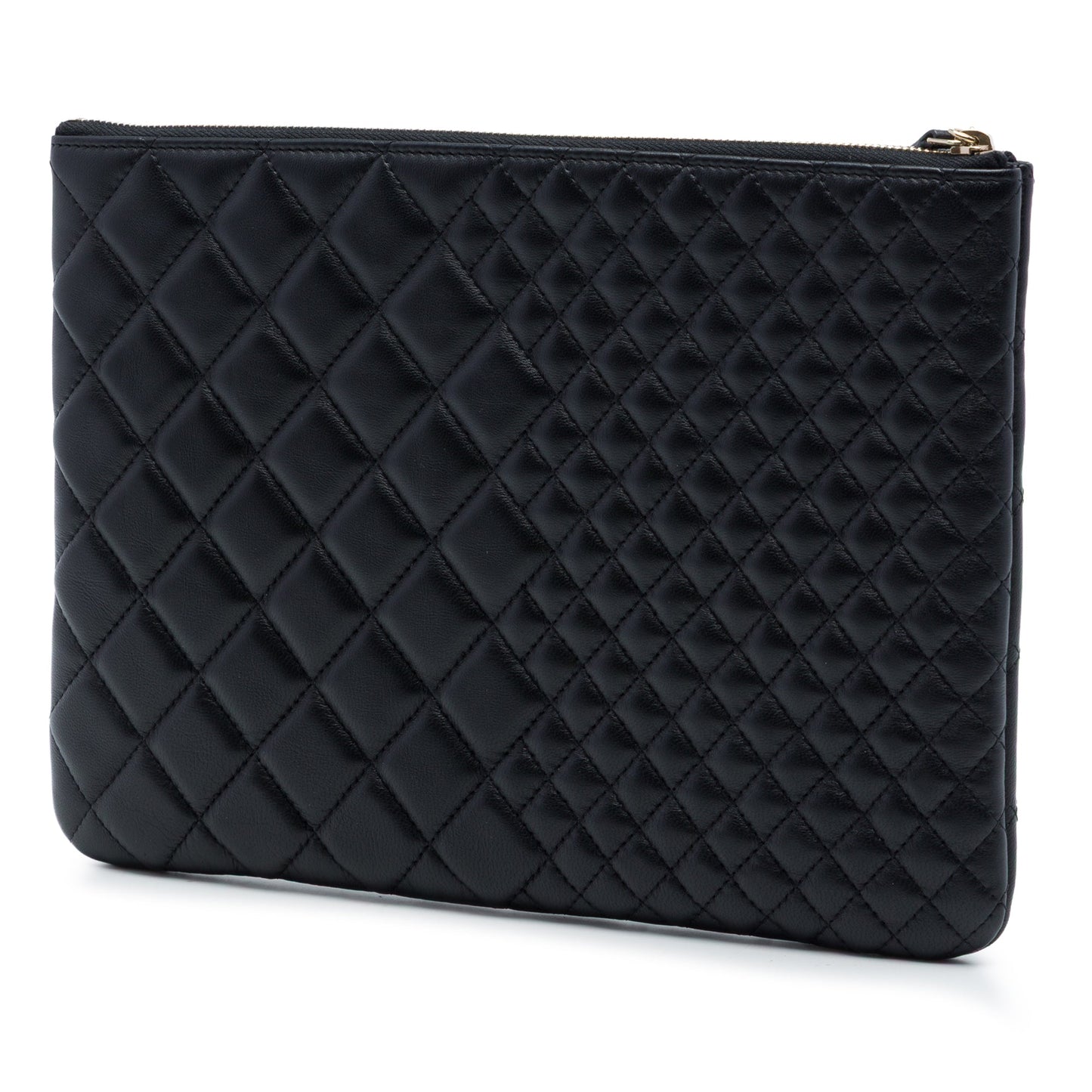 Chanel Medium Bi Quilted Lambskin O Case Clutch