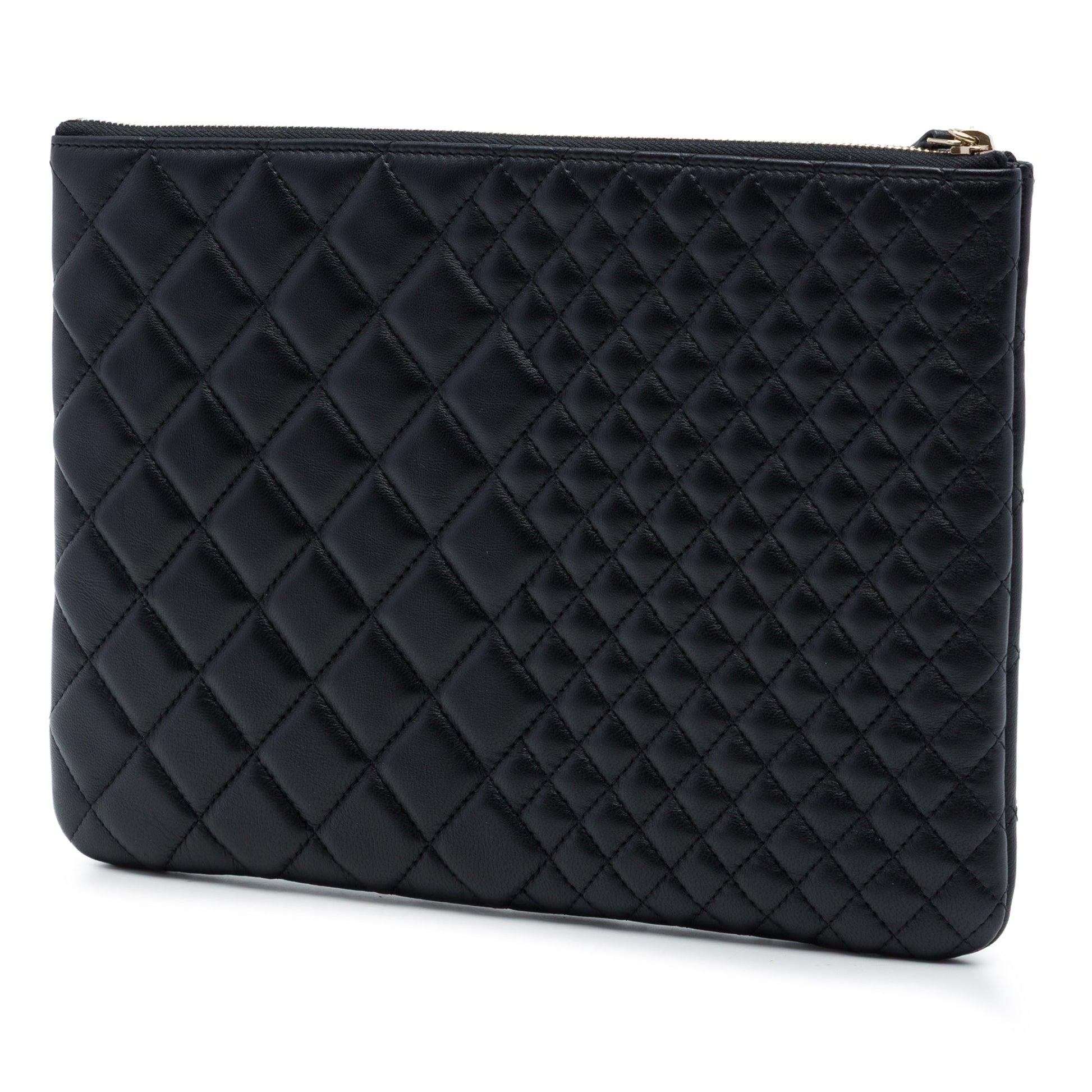 Chanel Medium Bi Quilted Lambskin O Case Clutch