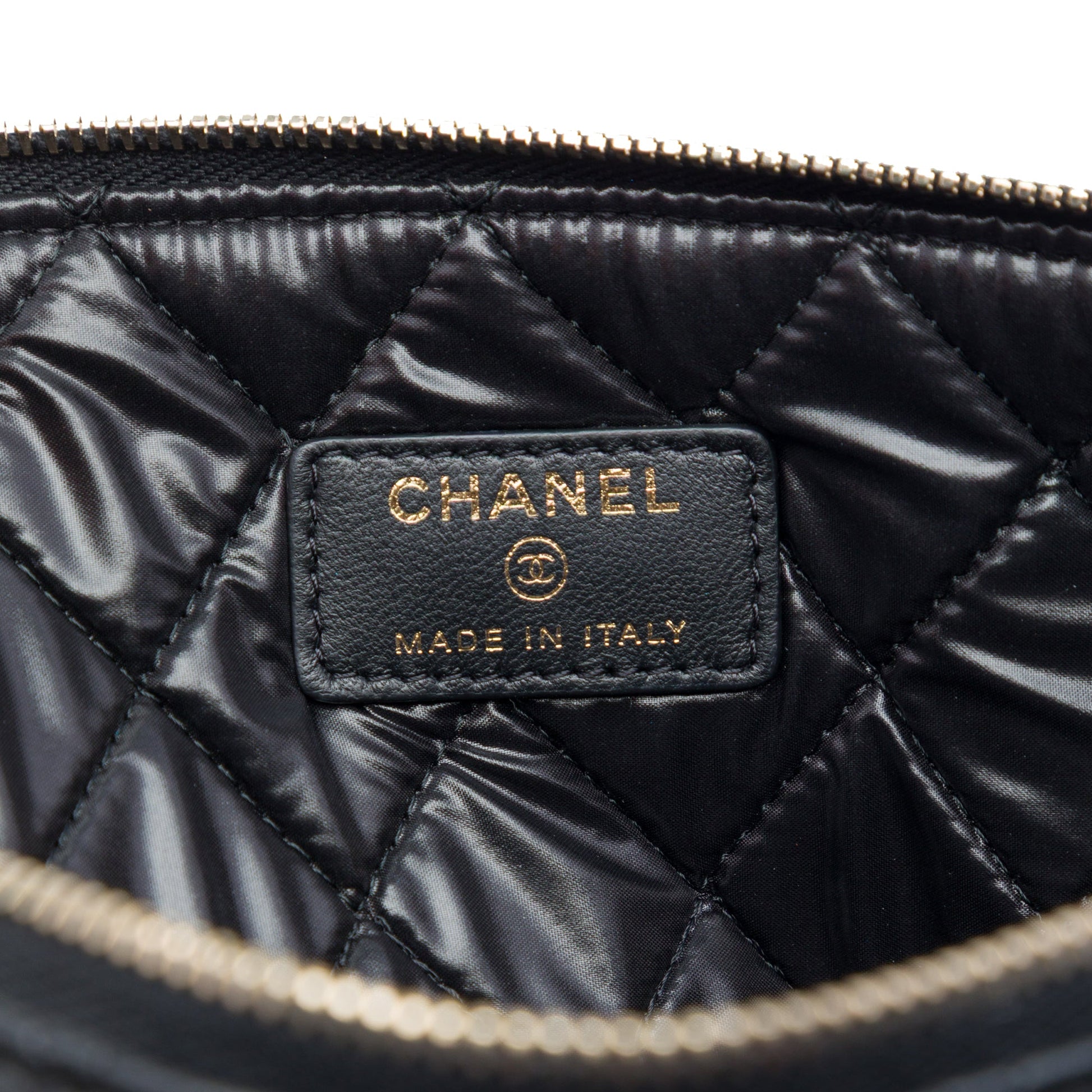 Chanel Medium Bi Quilted Lambskin O Case Clutch