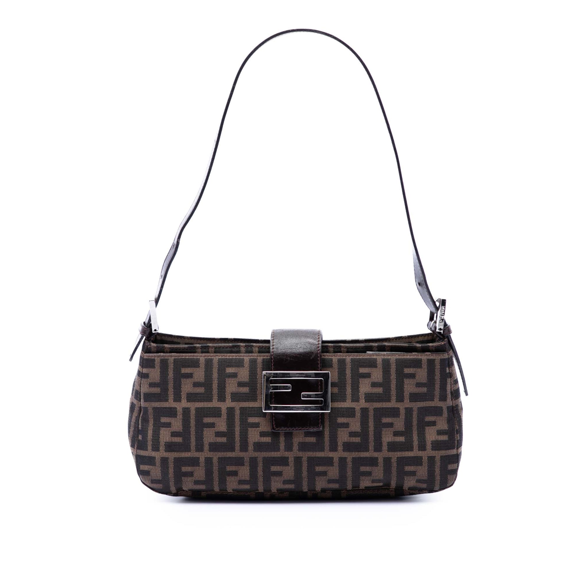 Fendi Zucca Canvas Shoulder Bag