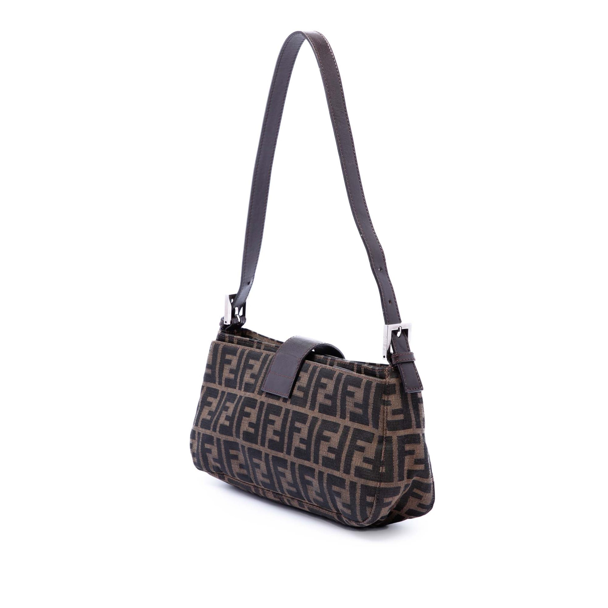 Fendi Zucca Canvas Shoulder Bag