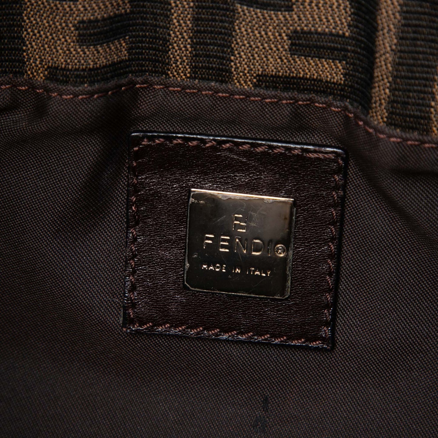 Fendi Zucca Canvas Shoulder Bag
