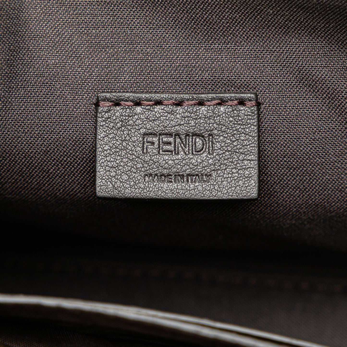 Fendi Mini Zucca Glazed Fabric Cage Baguette Satchel