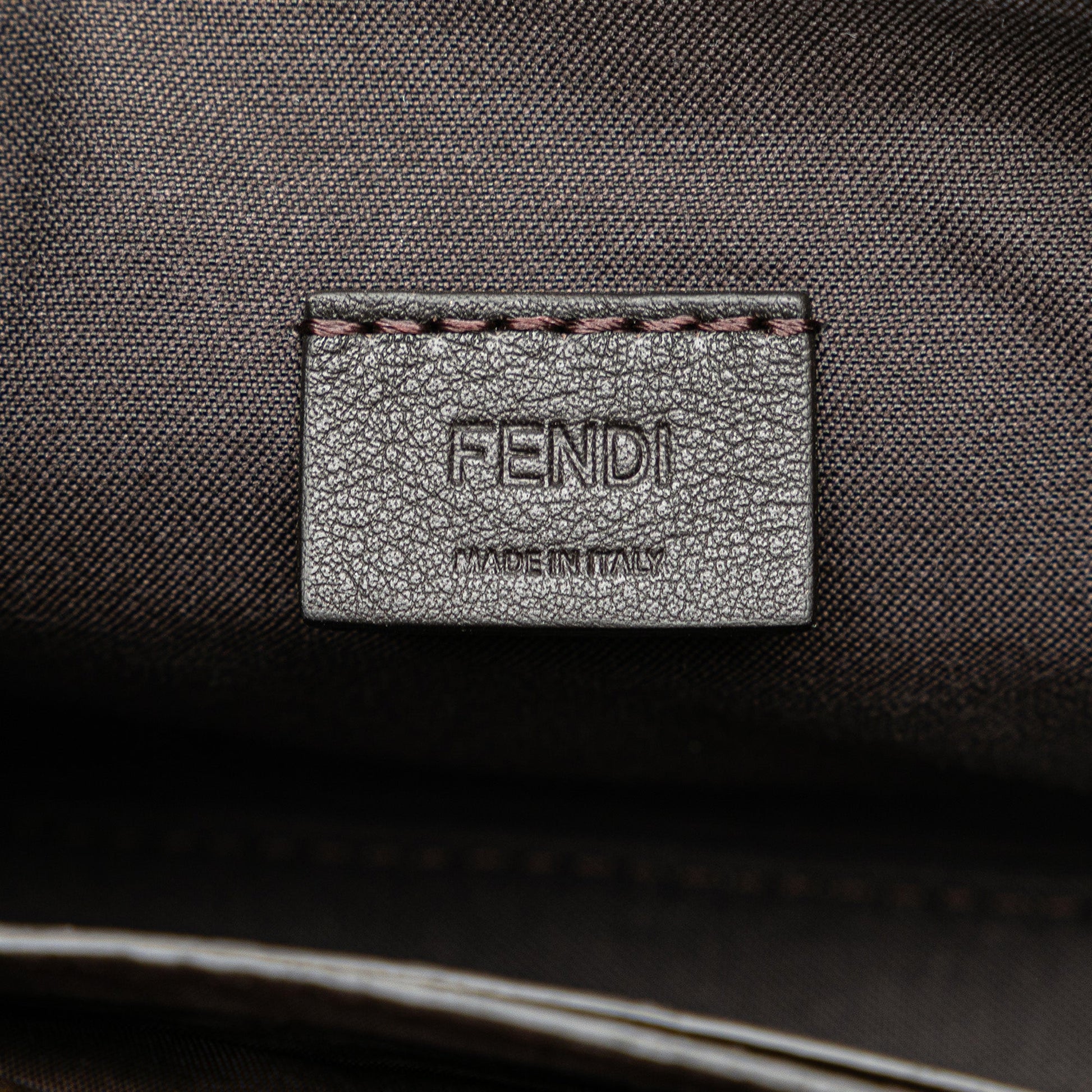 Fendi Mini Zucca Glazed Fabric Cage Baguette Satchel