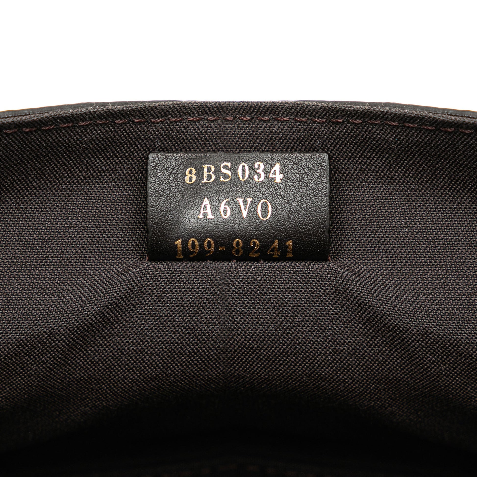 Fendi Mini Zucca Glazed Fabric Cage Baguette Satchel