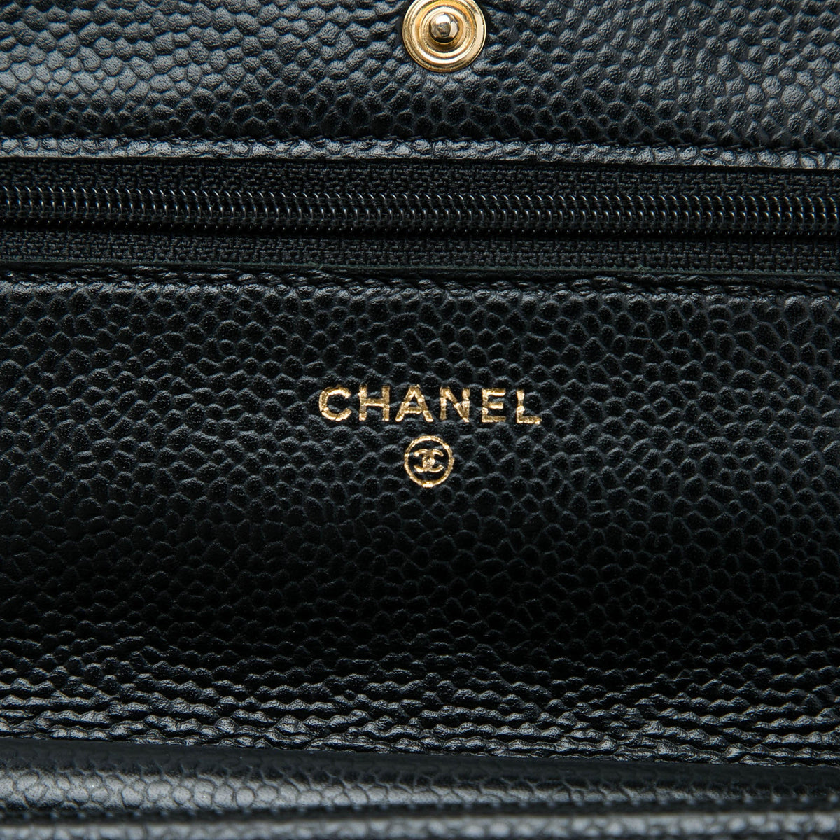 Chanel CC Quilted Caviar Wallet on Chain