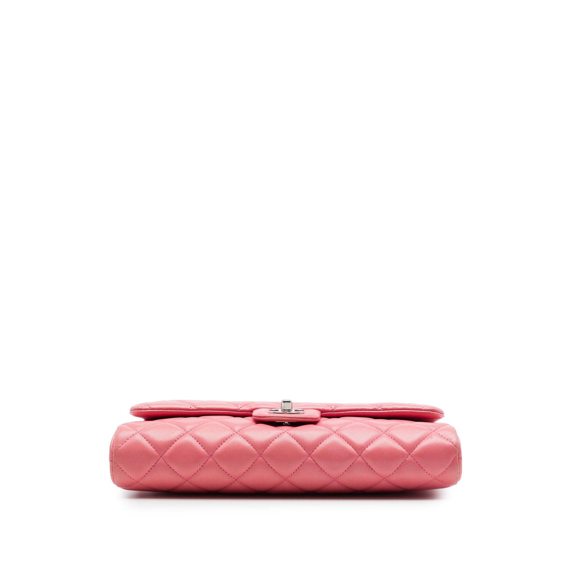 Chanel CC Quilted Lambskin Flap Clutch on Chain