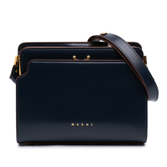Marni Medium Leather Trunk Reverse Crossbody