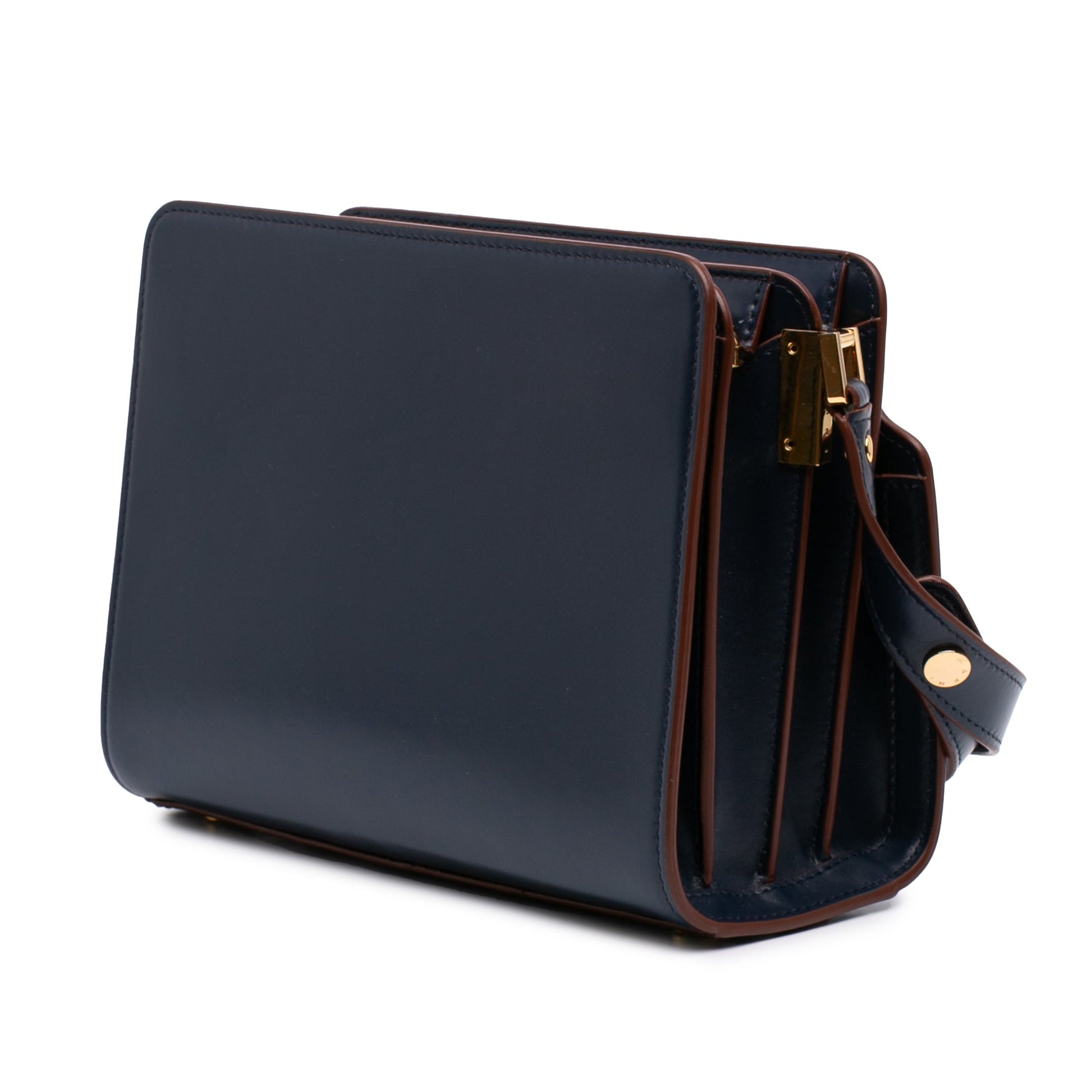 Marni Medium Leather Trunk Reverse Crossbody