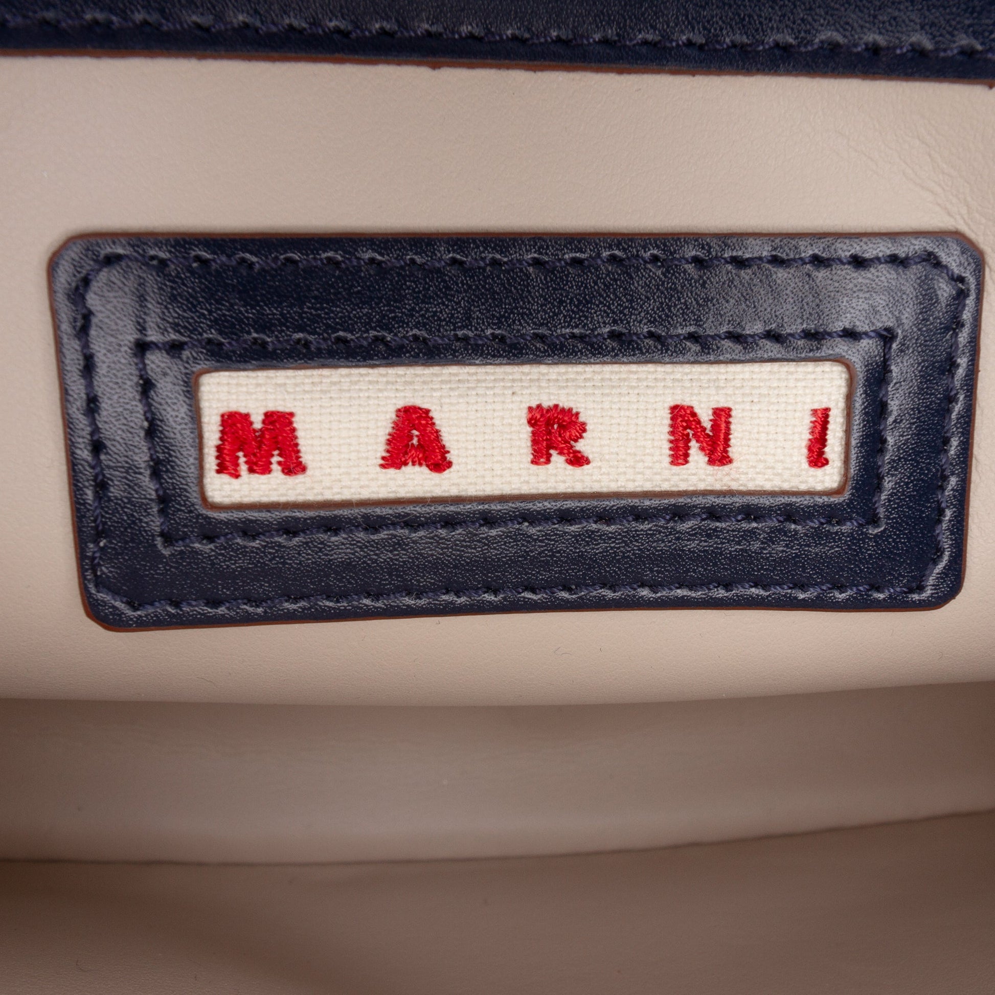Marni Medium Leather Trunk Reverse Crossbody