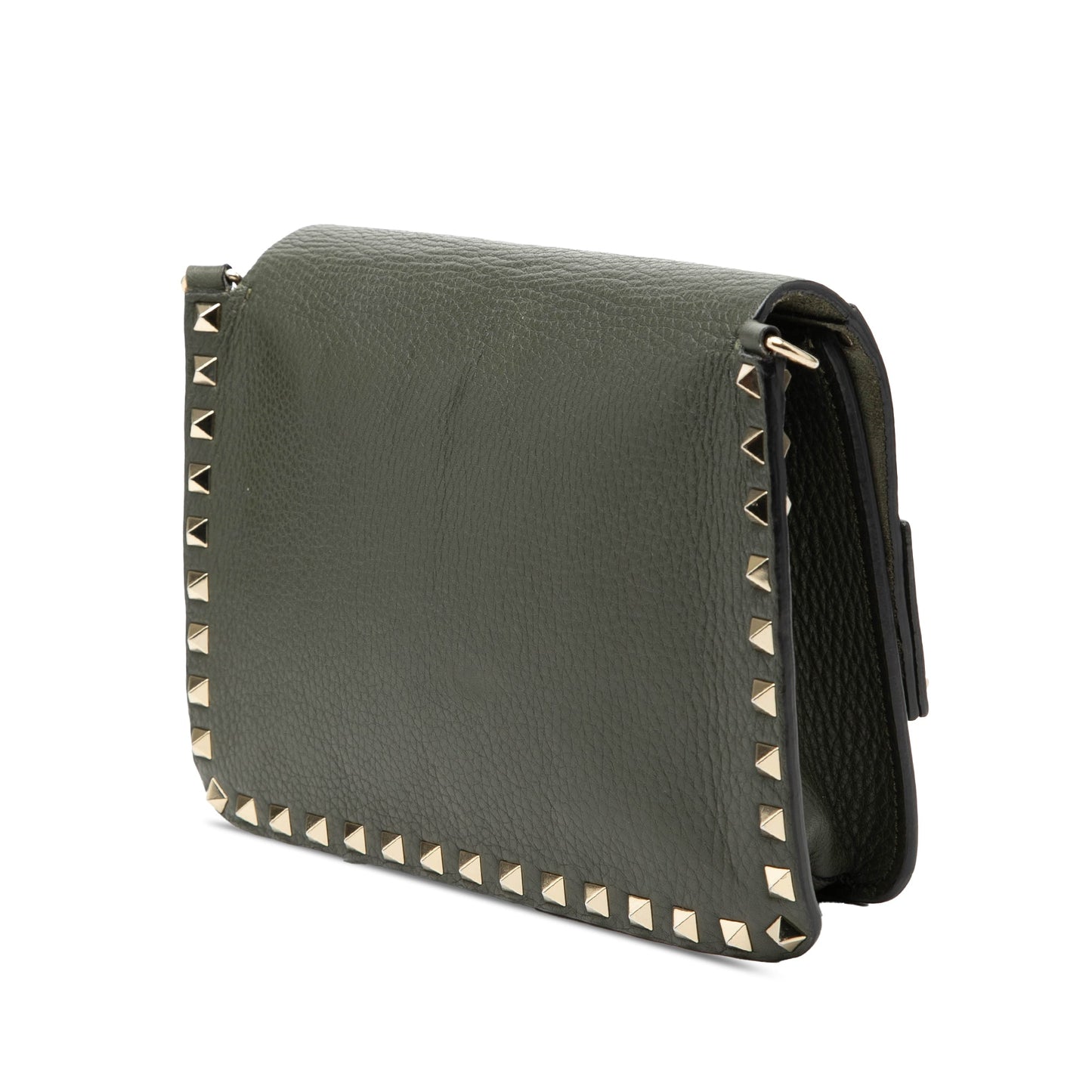 Valentino Grained Calfskin Rockstud Side Slip Crossbody