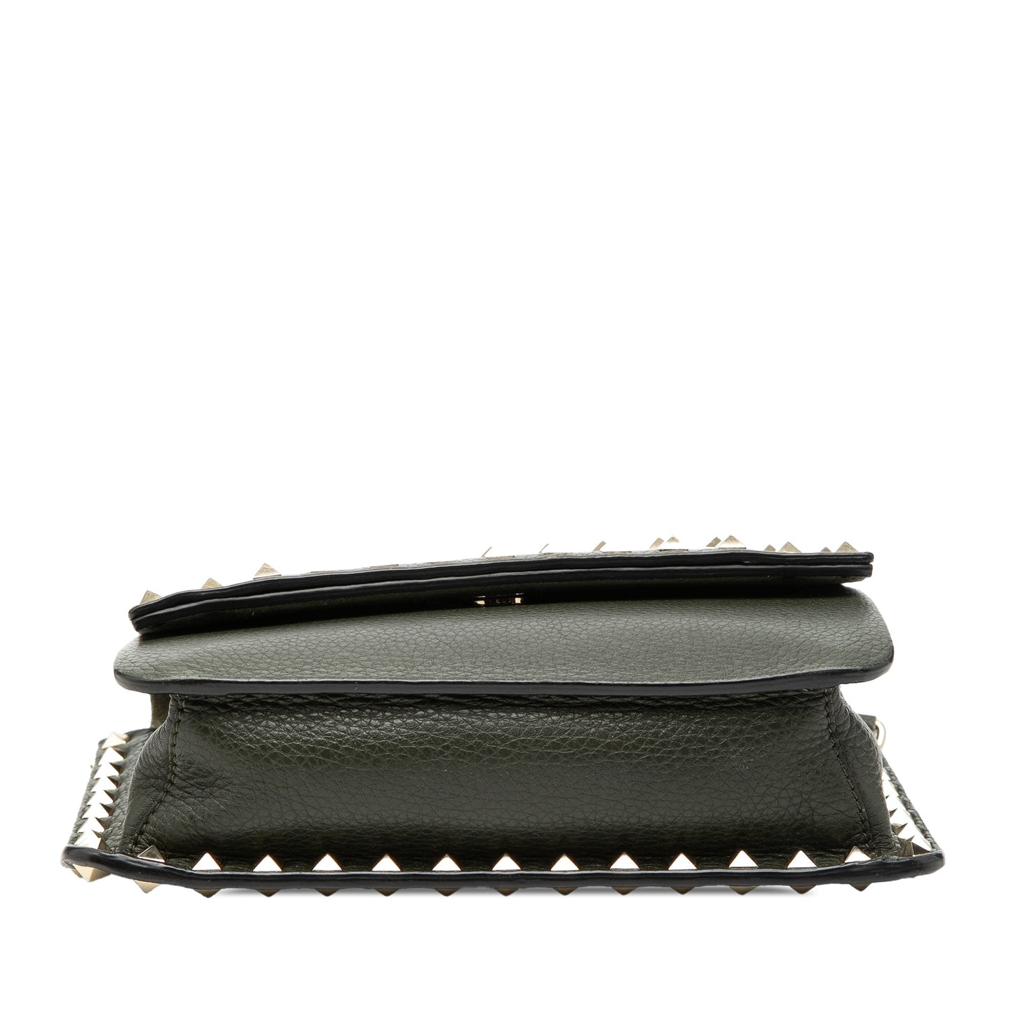 Valentino Grained Calfskin Rockstud Side Slip Crossbody