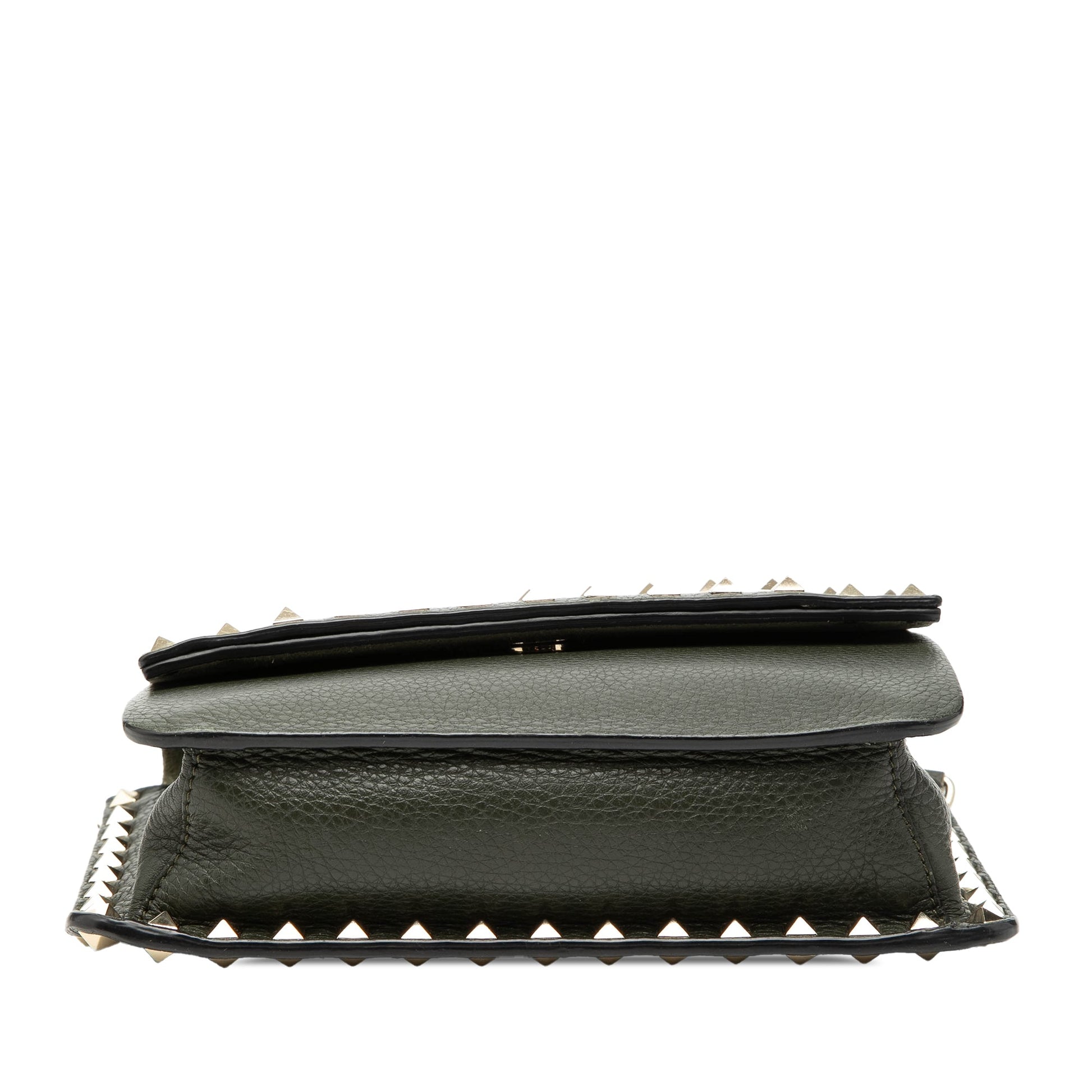 Valentino Grained Calfskin Rockstud Side Slip Crossbody