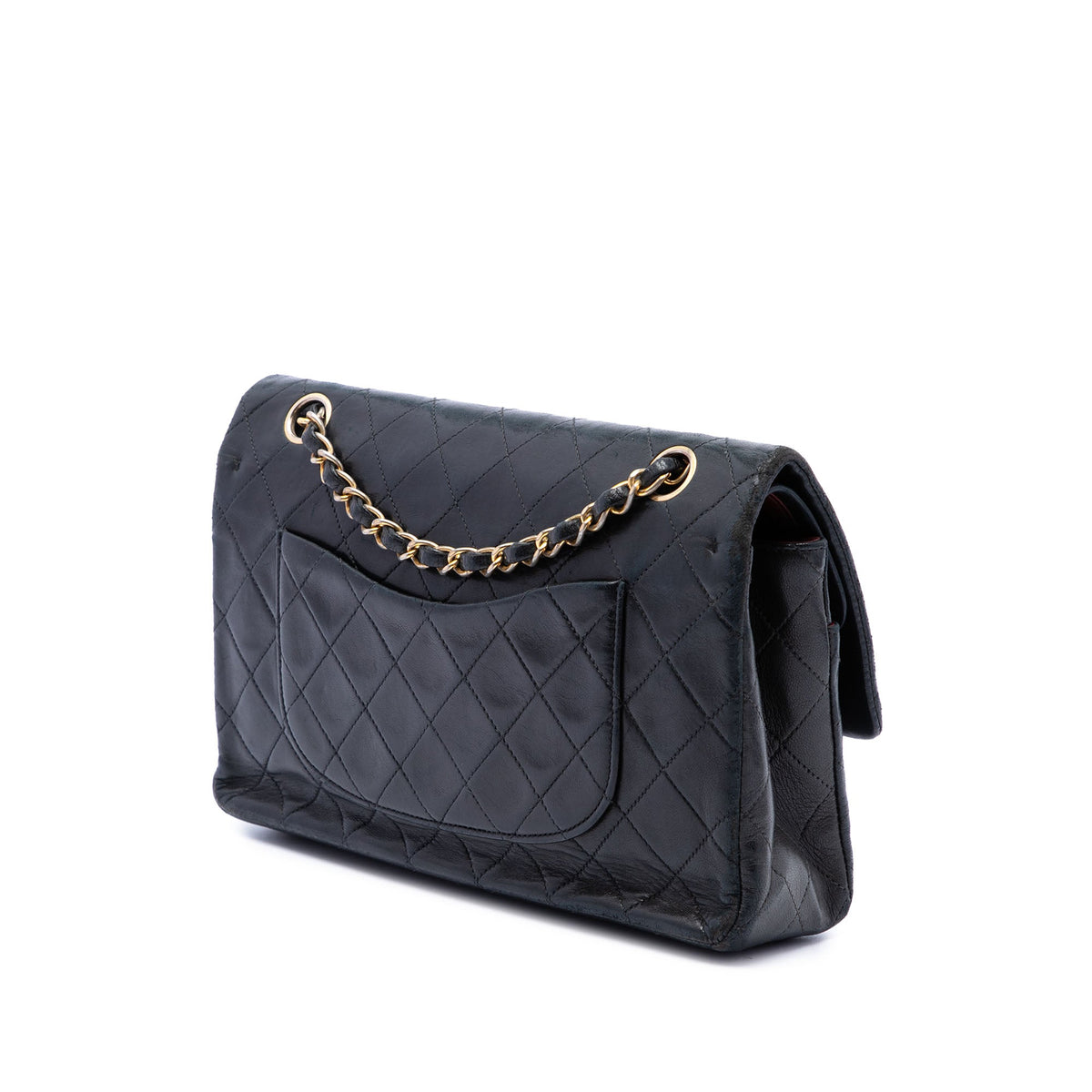 Chanel Medium Classic Lambskin Double Flap — Black