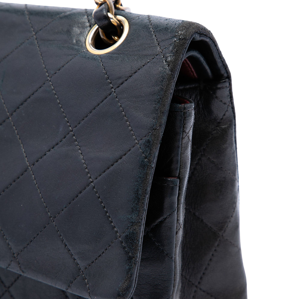 Chanel Medium Classic Lambskin Double Flap — Black