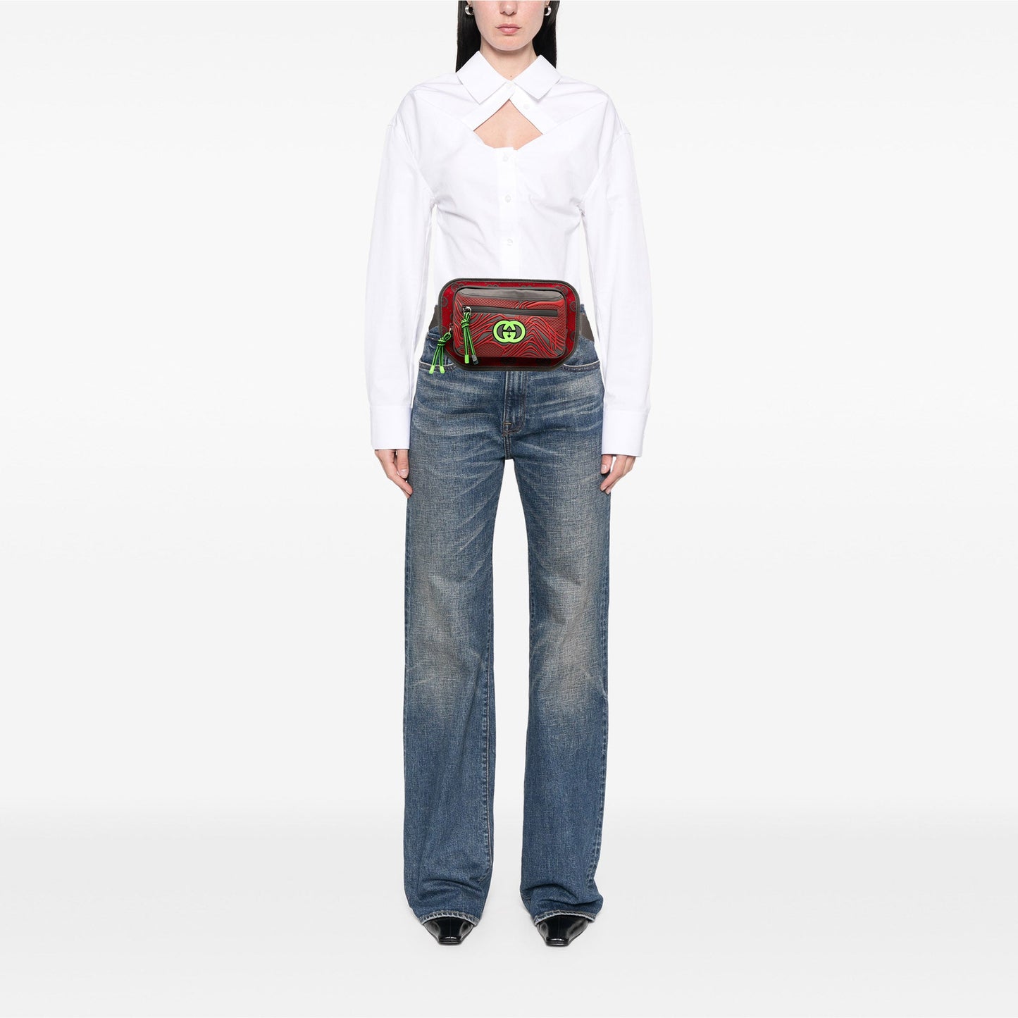 Gucci GG Nylon and Rubber Belt Bag