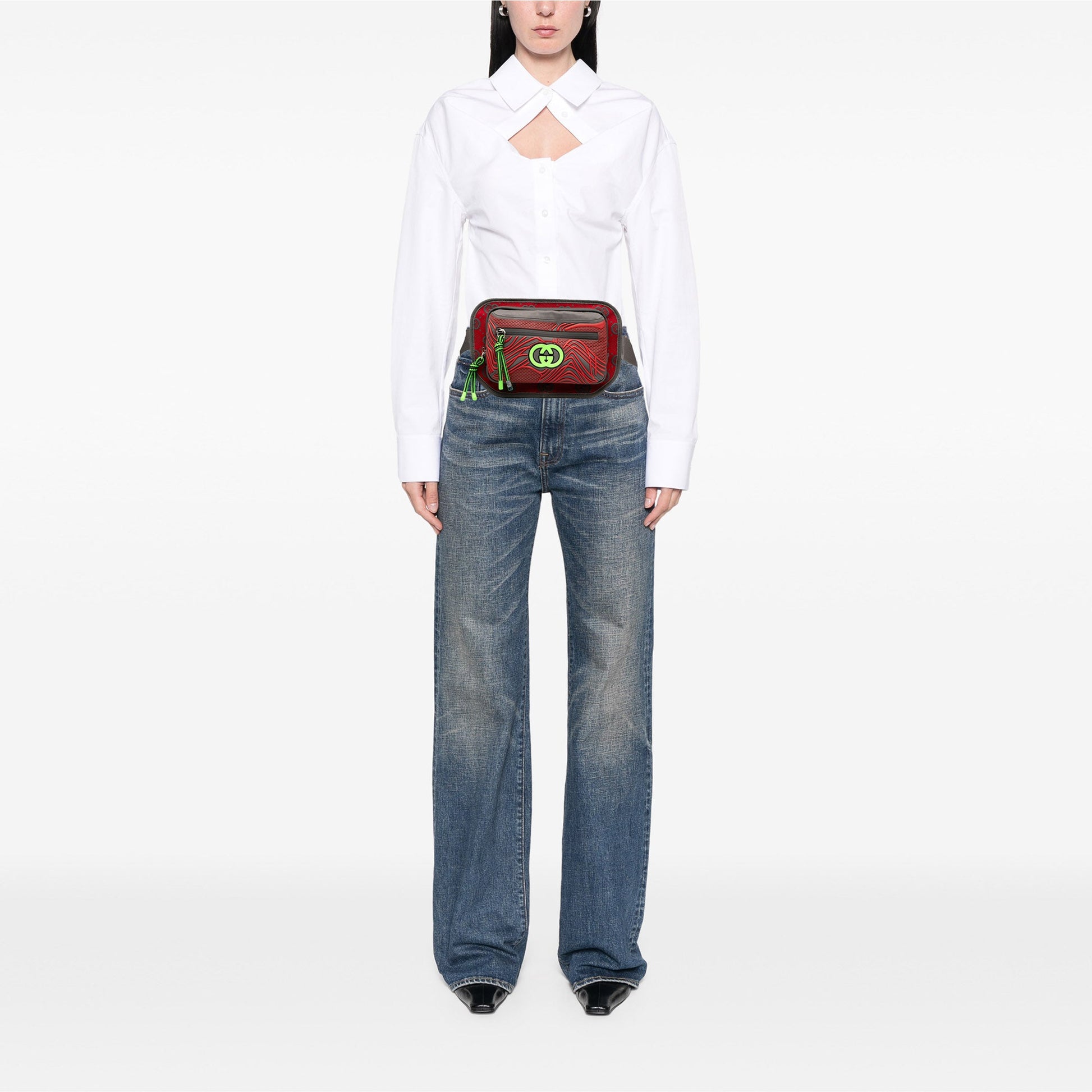 Gucci GG Nylon and Rubber Belt Bag