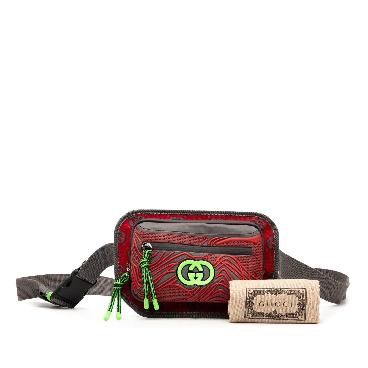 Gucci GG Nylon and Rubber Belt Bag