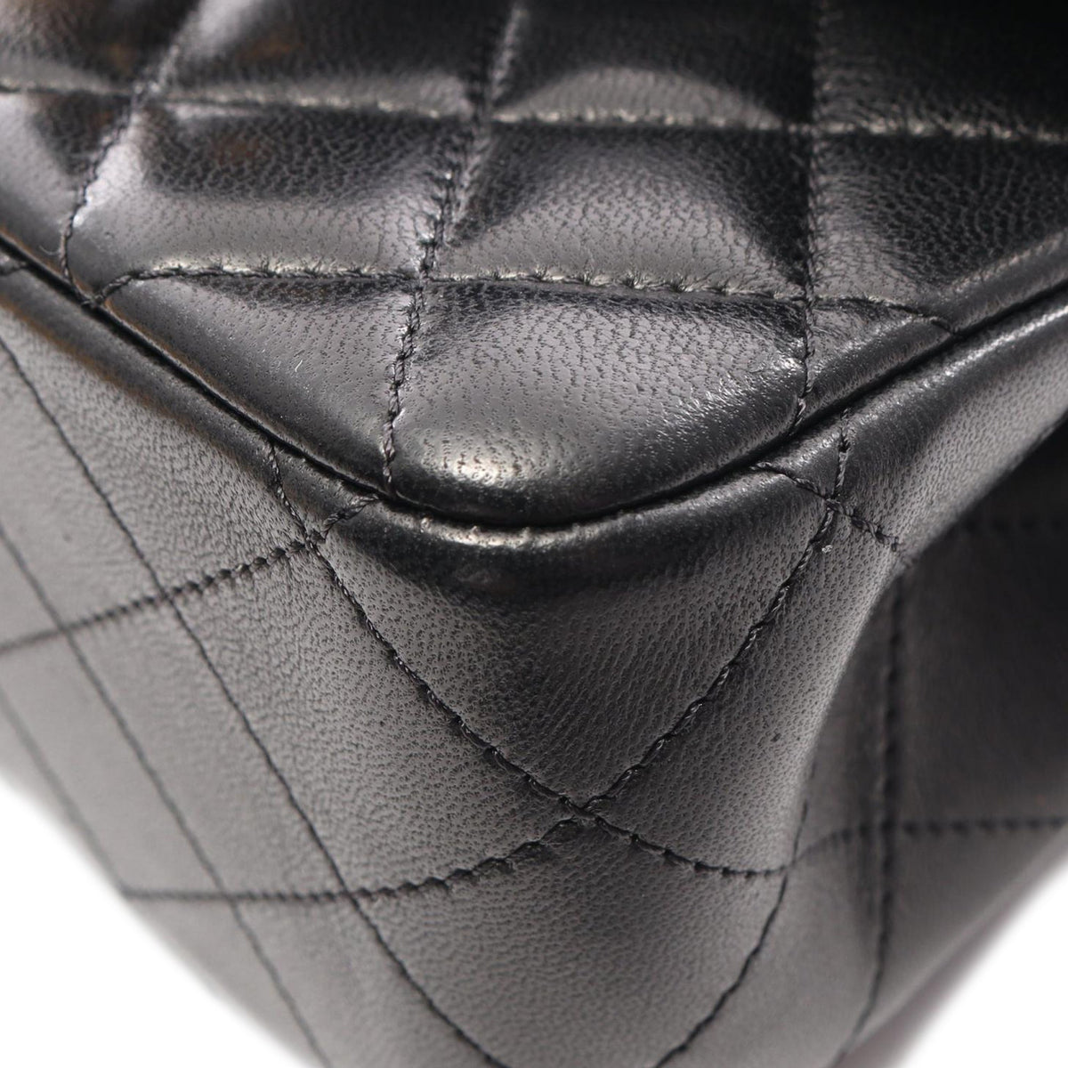 Chanel Mini Square Classic Lambskin Single Flap — Black