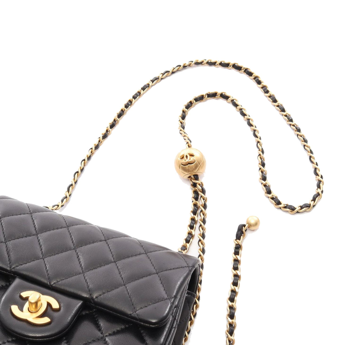 Chanel Mini Square Classic Lambskin Single Flap — Black
