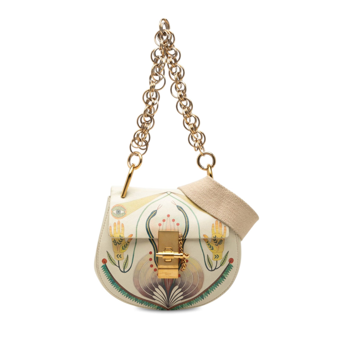 Chloé Mini Printed Leather Drew Bijou Satchel