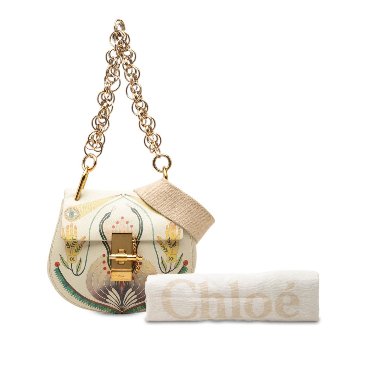 Chloé Mini Printed Leather Drew Bijou Satchel