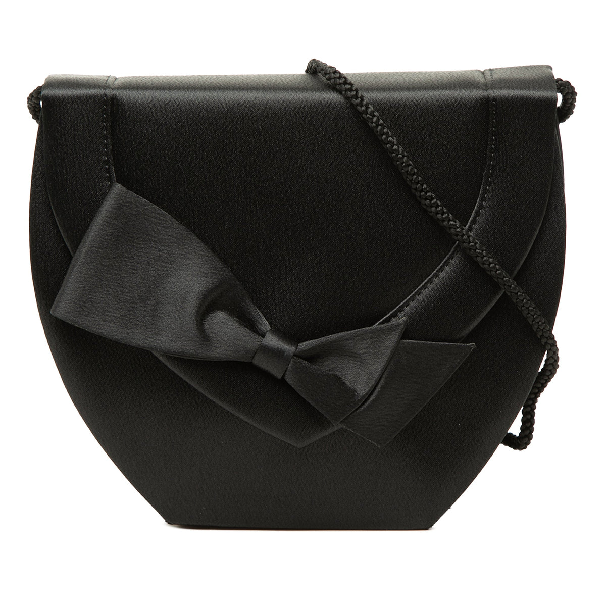 Saint Laurent Satin Bow Crossbody — Black