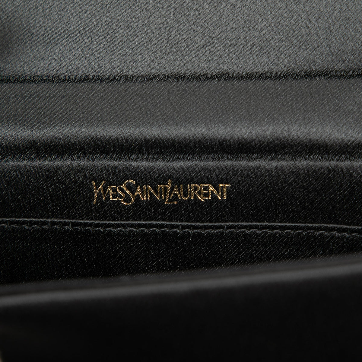 Saint Laurent Satin Bow Crossbody — Black