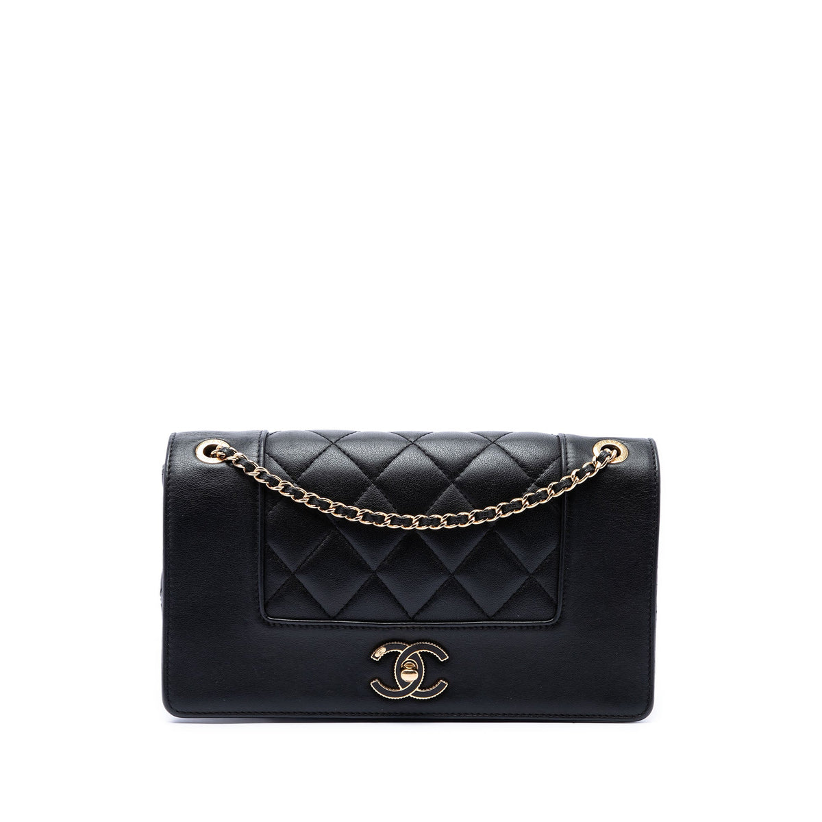 Chanel Small Lambskin Mademoiselle Flap — Black