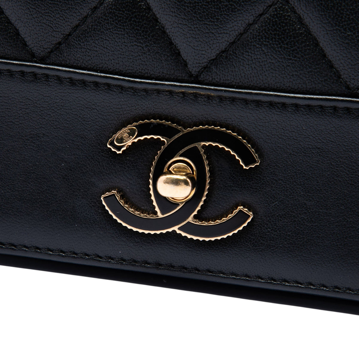 Chanel Small Lambskin Mademoiselle Flap — Black