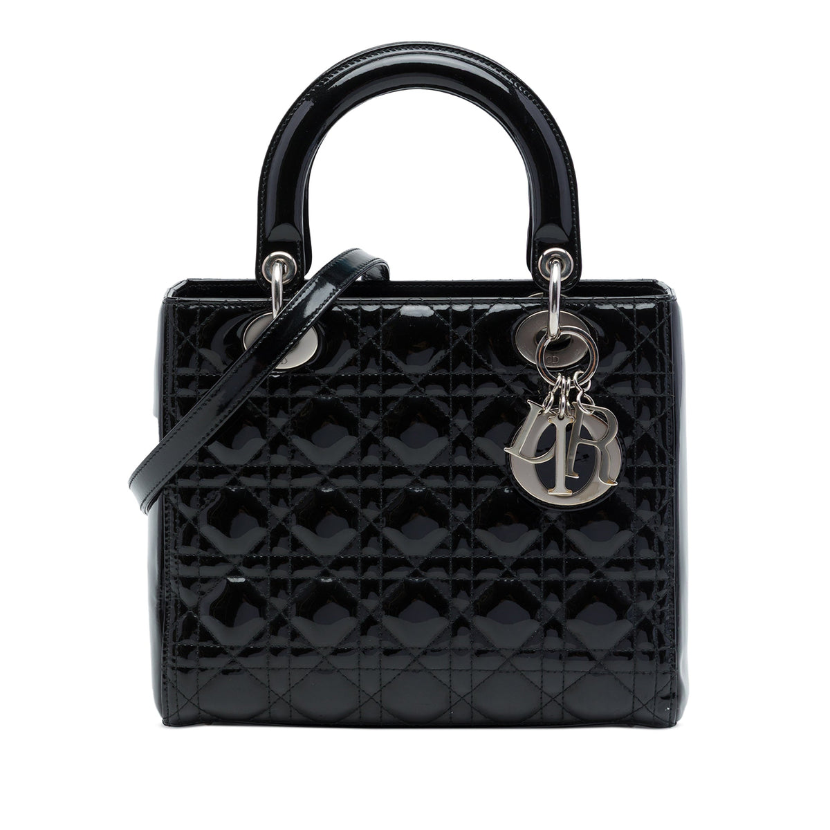 Dior Medium Patent Cannage Lady Dior