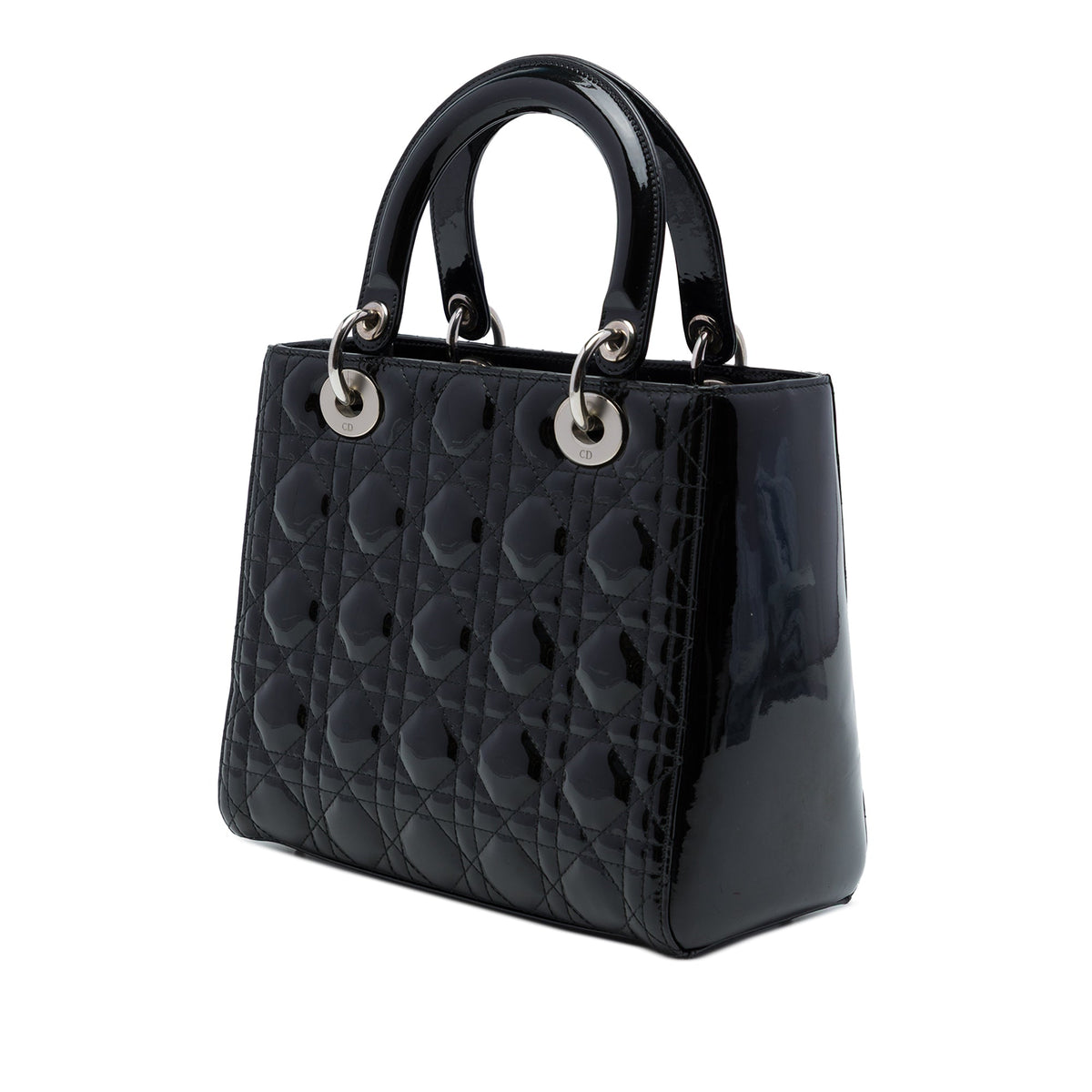 Dior Medium Patent Cannage Lady Dior