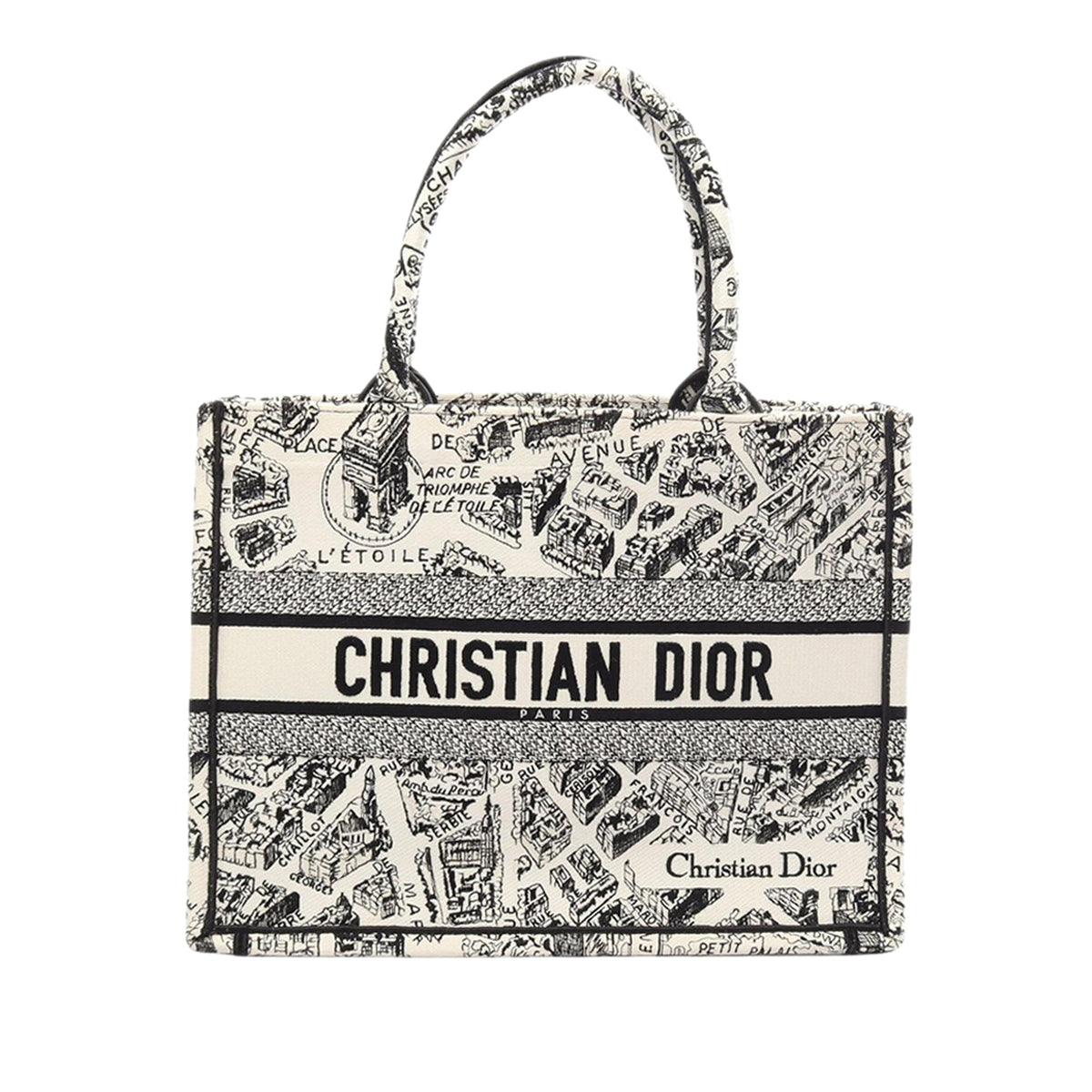 Dior Medium Plan De Paris Book Tote — White