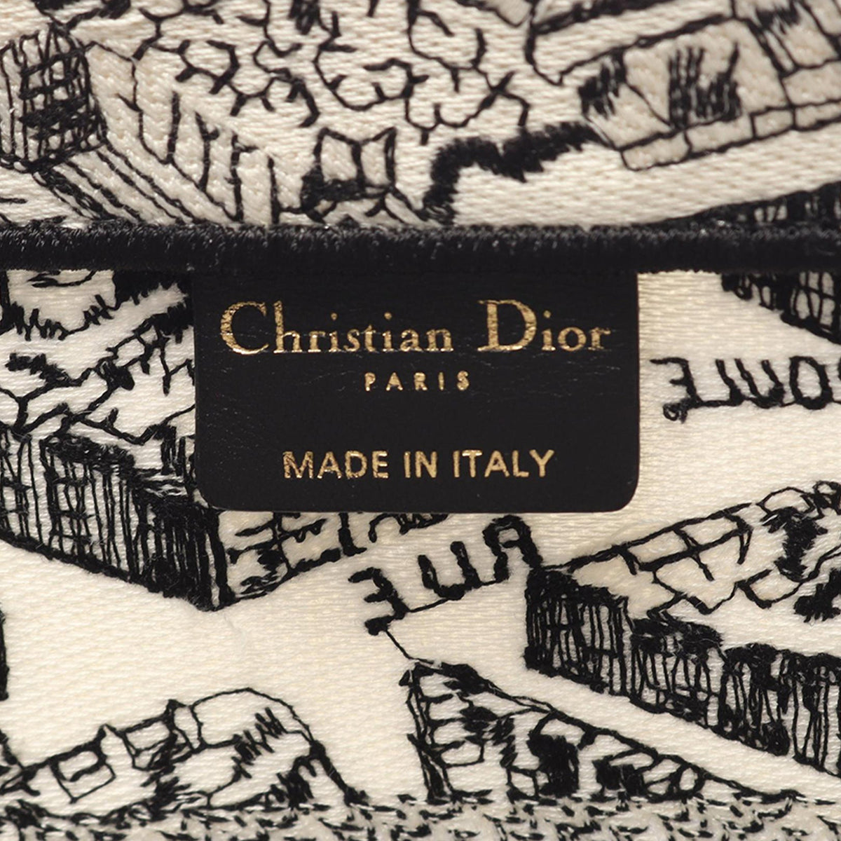 Dior Medium Plan De Paris Book Tote — White