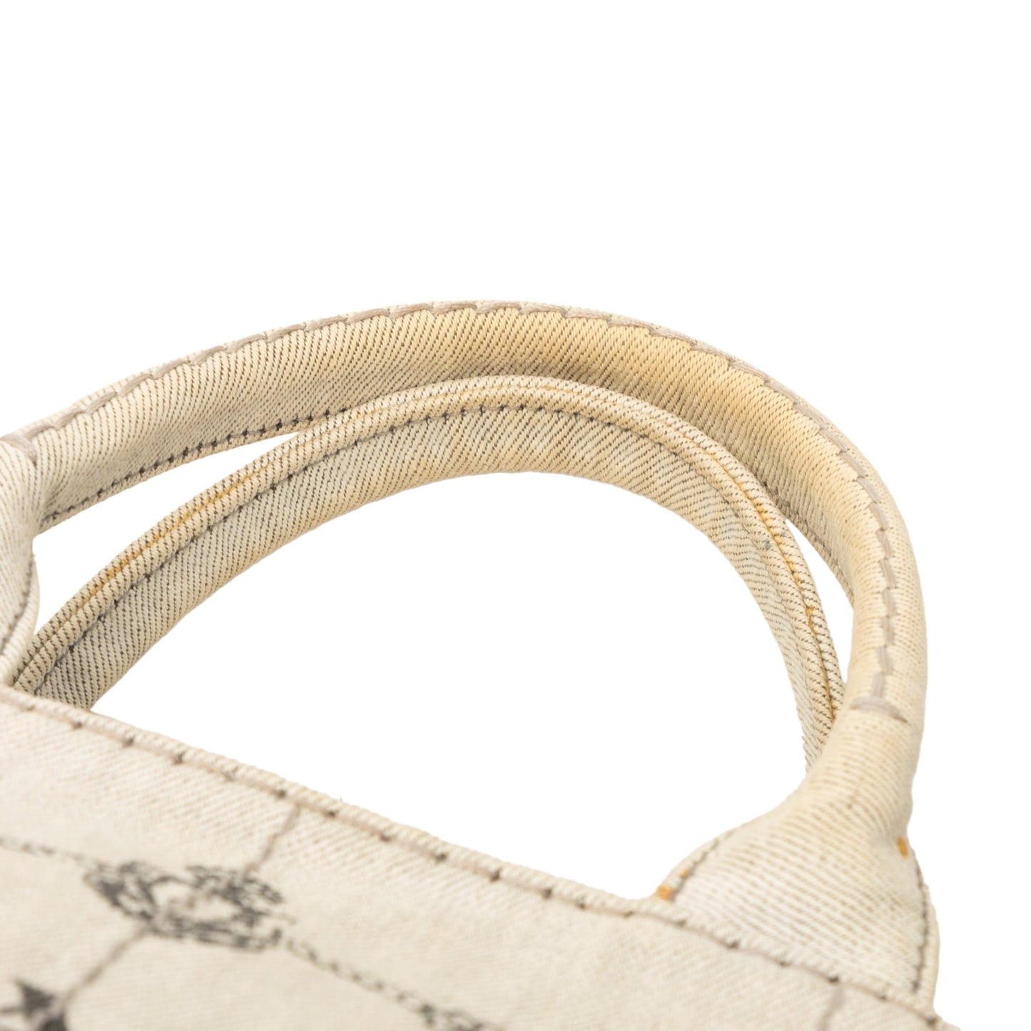 Prada Small Denim Canapa Logo Satchel